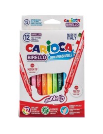ROTULADOR CARIOCA BIRELLO C/12 2 PUNTAS
