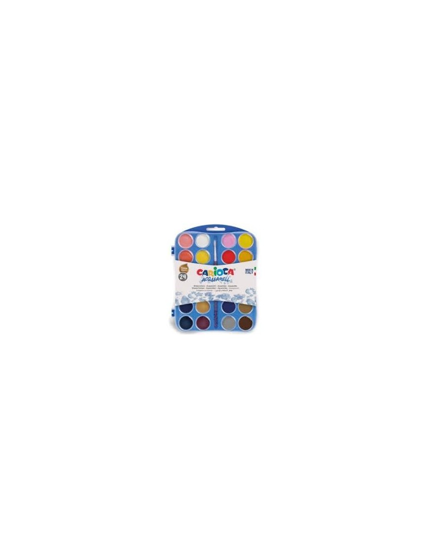 ACUARELAS CARIOCA 24 UDS PASTILLA 30MM