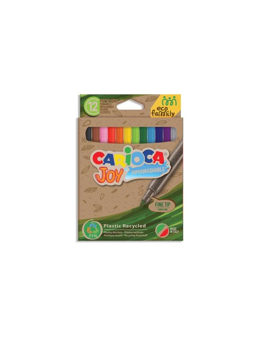 ROTULADOR ECOLOGICO FINO JOY DE 12 CARIOCA