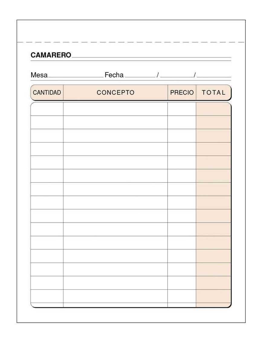 TALONARIO CAMARERO 8º TRIPLICADO 90T