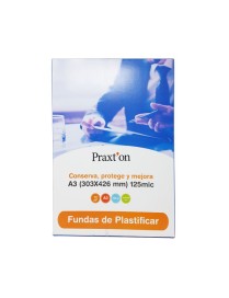 FUNDA PLASTIFICAR 303X426 (A3) 125 MICRAS PRAXTON