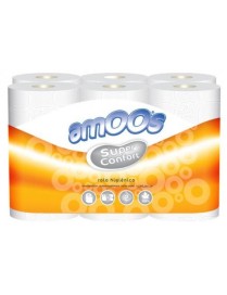 ROLLO PAPEL HIGIENICO DOMESTICO AMOOS SUPER CONFOR